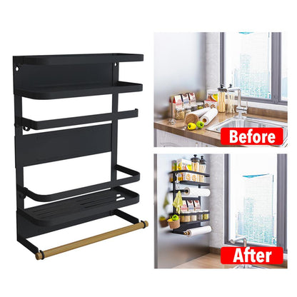 Magnetic Fridge Organizer & Storage Rack