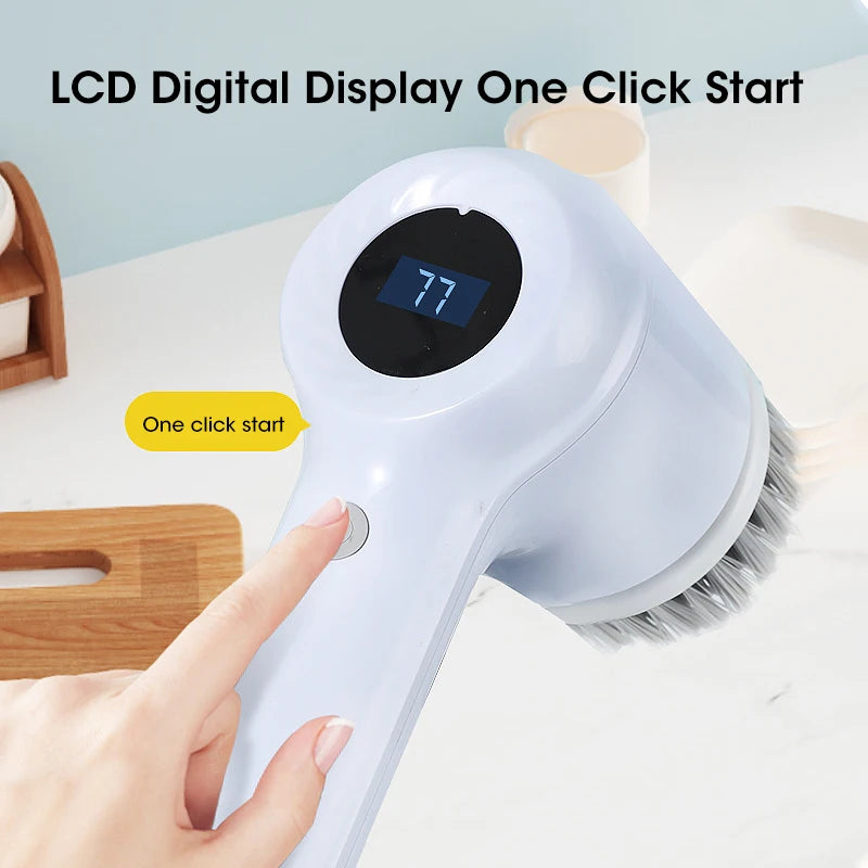 Electric Spin Scrubber- Cordless Power Cleaning Brush