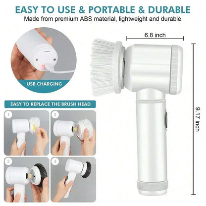 Electric Spin Scrubber- Cordless Power Cleaning Brush