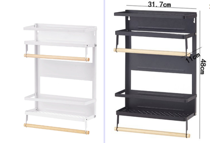 Magnetic Fridge Organizer & Storage Rack